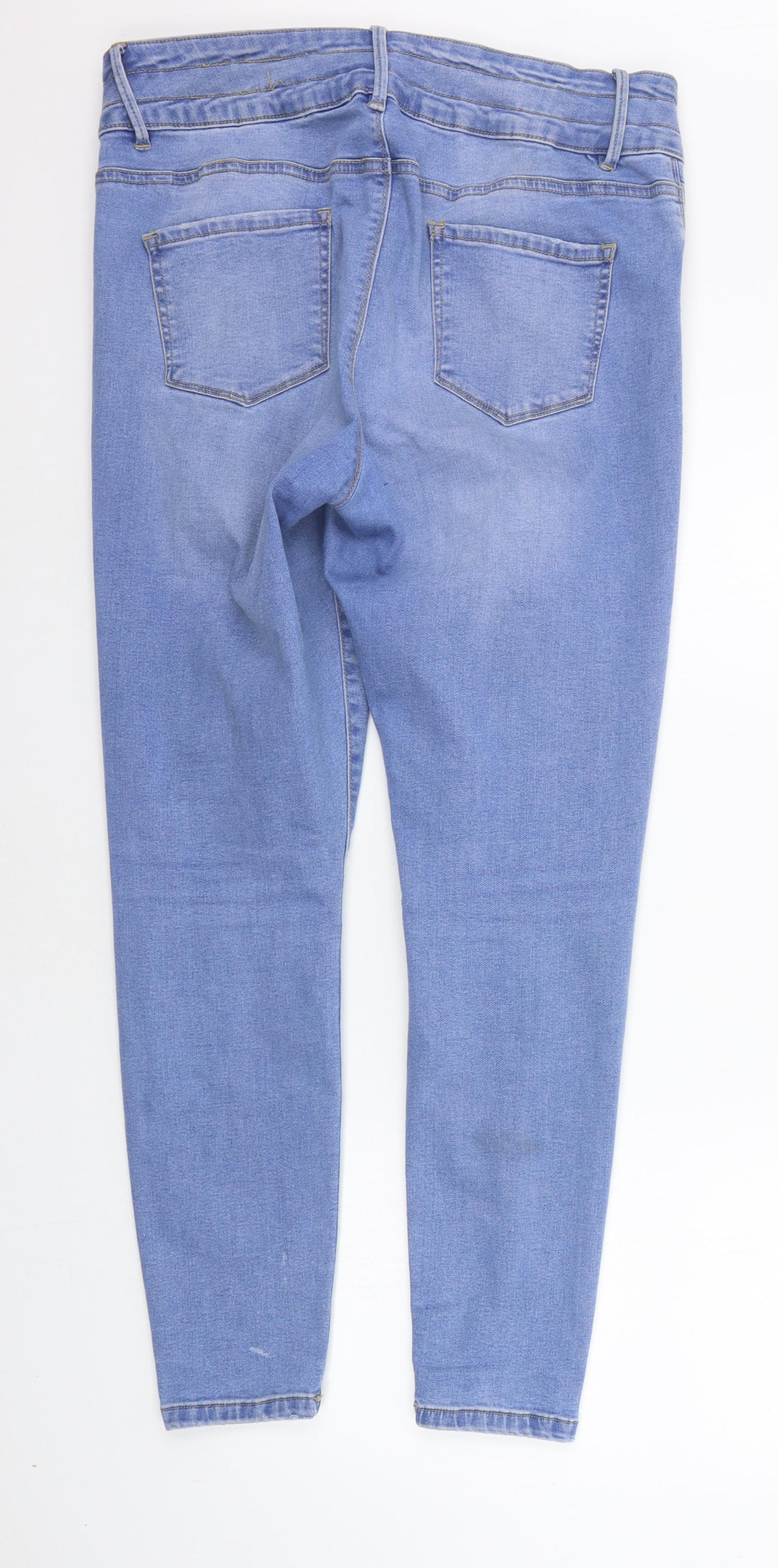 Denim & Co. Womens Blue   Straight Jeans Size 16 L28 in