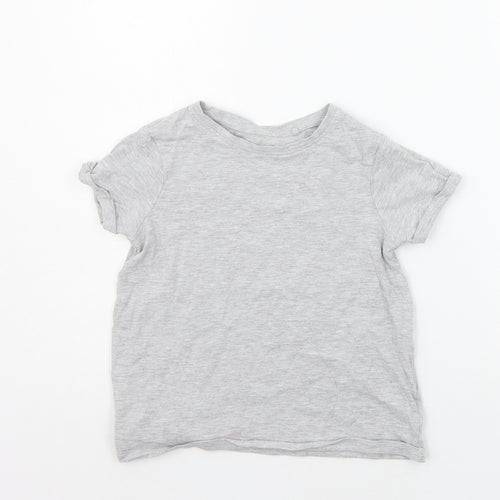 NEXT Girls Grey   Basic T-Shirt Size 6 Years