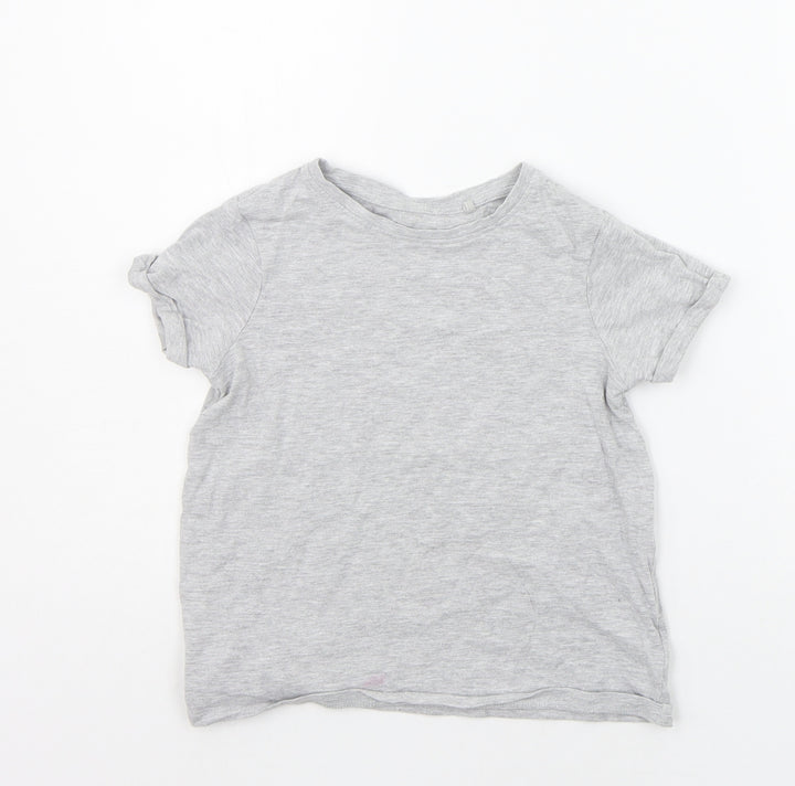 NEXT Girls Grey   Basic T-Shirt Size 6 Years