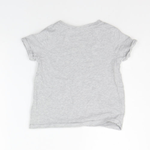 NEXT Girls Grey   Basic T-Shirt Size 6 Years