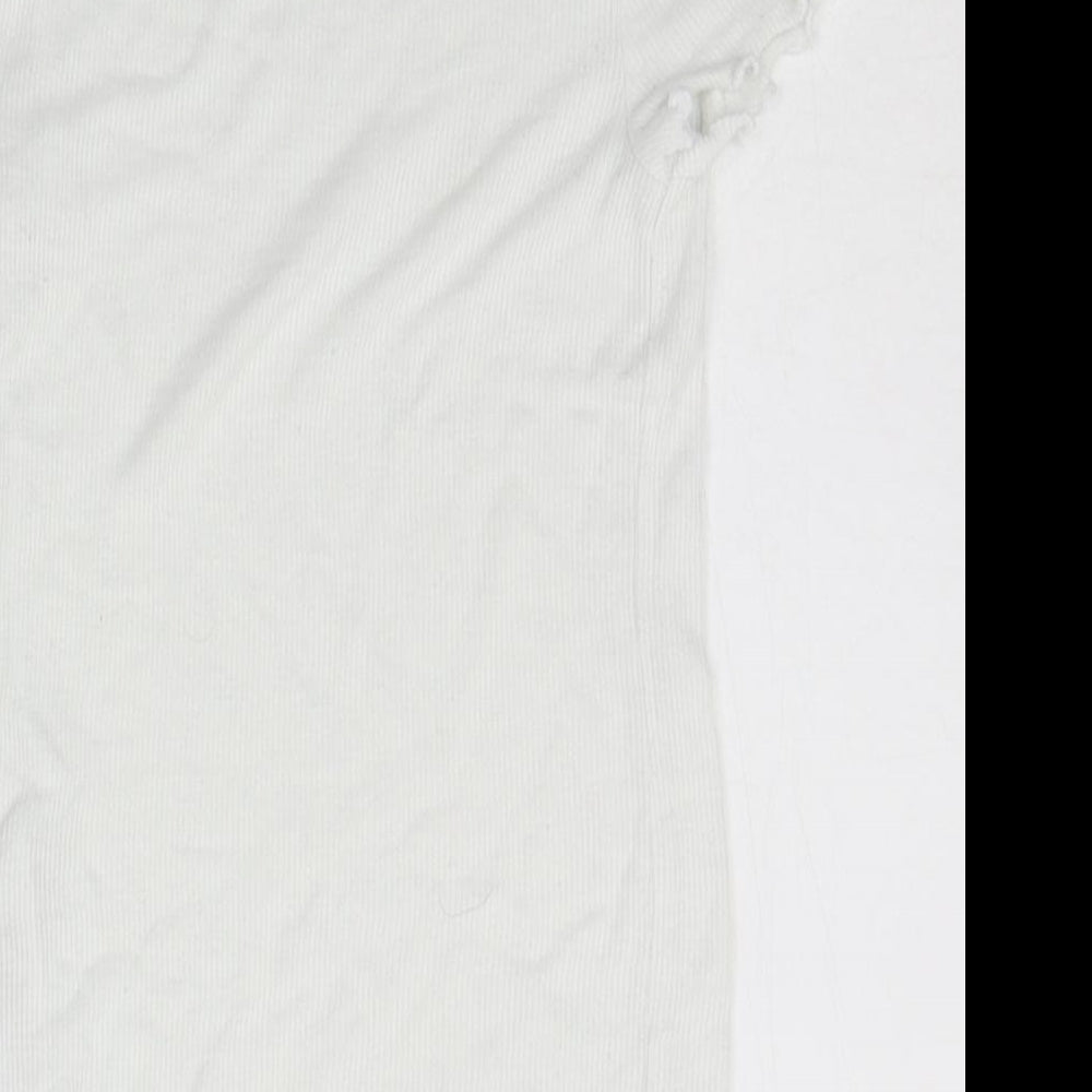 Primark Girls White   Basic T-Shirt Size 6-7 Years