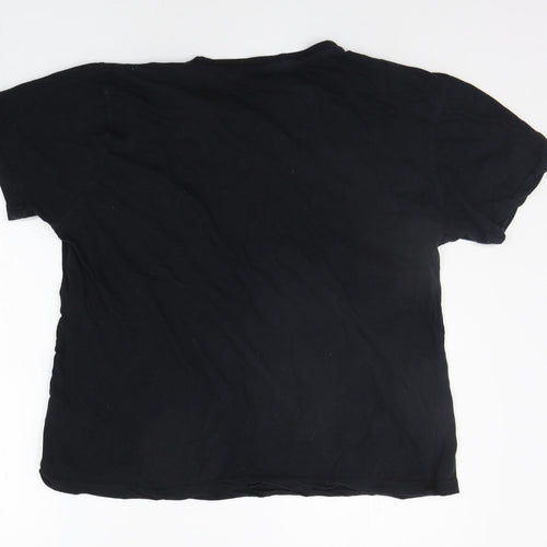 Peacocks Womens Black   Basic T-Shirt Size L  - DADS THE MAN