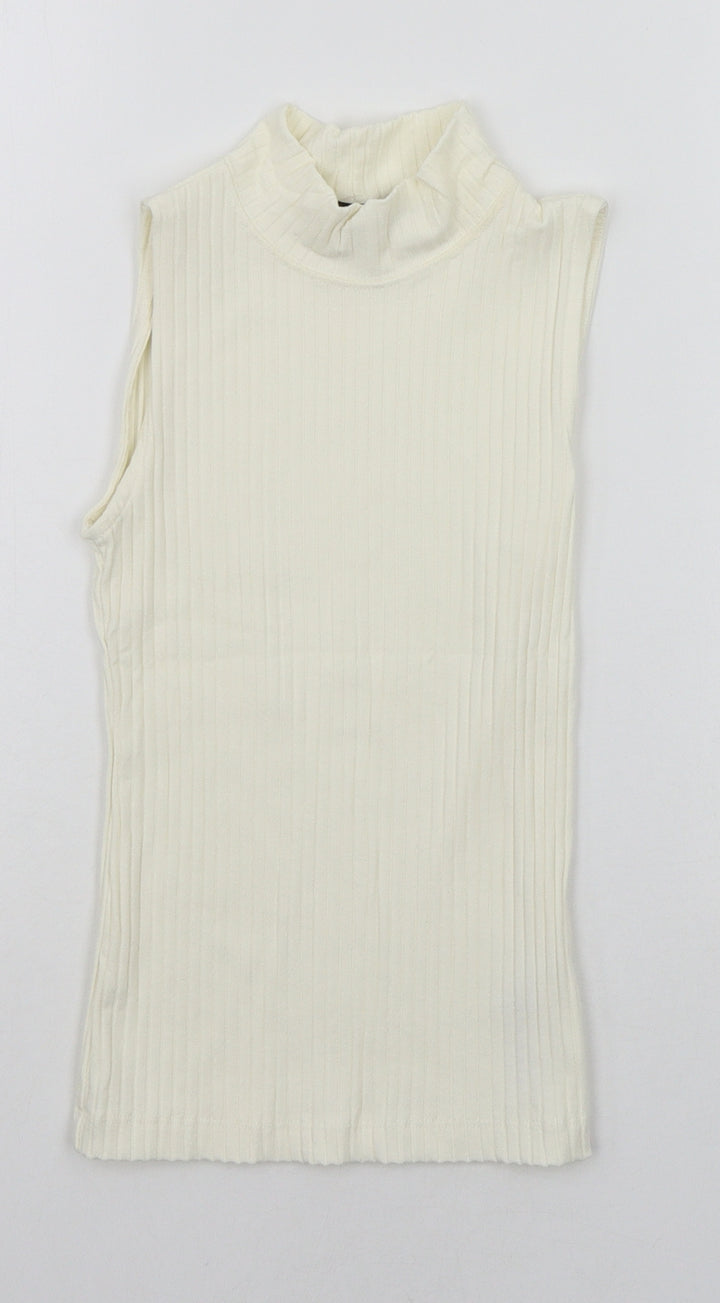 PRETTYLITTLETHING Womens White   Basic T-Shirt Size S