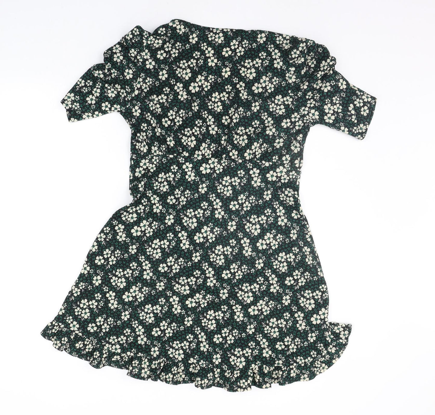 New Look Womens Green Floral  A-Line  Size 10