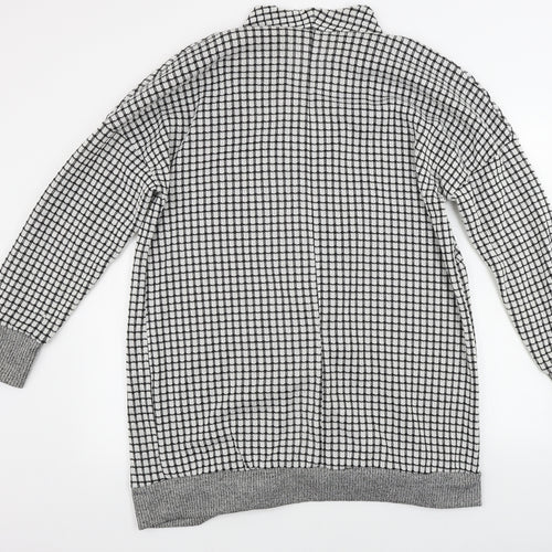 Preworn  Womens Grey Check  Cardigan Jumper Size L