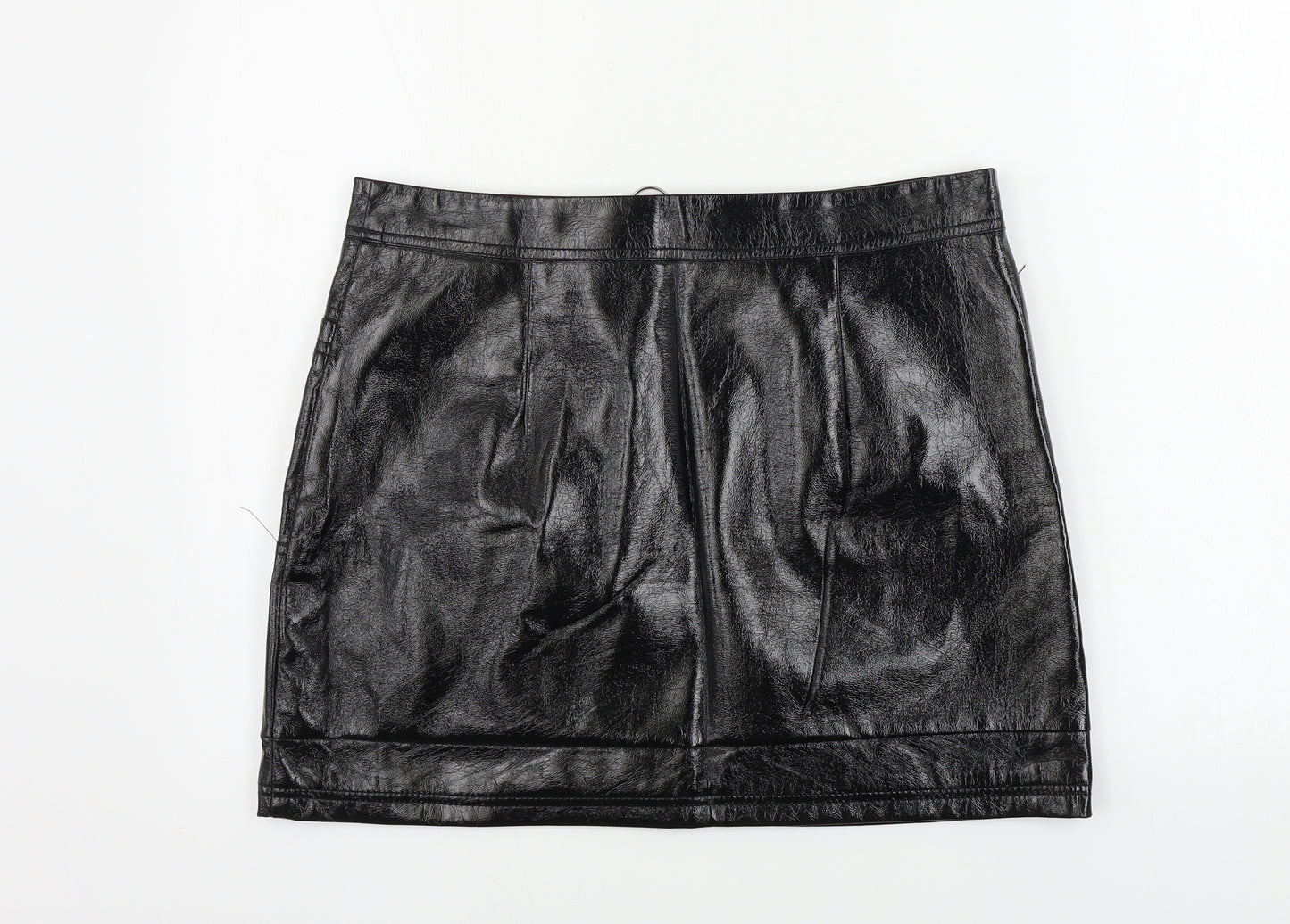 Topshop Womens Black   A-Line Skirt Size 14
