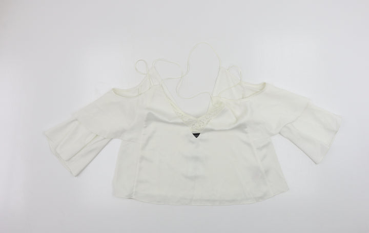 Topshop  Womens Ivory   Basic Blouse Size 12