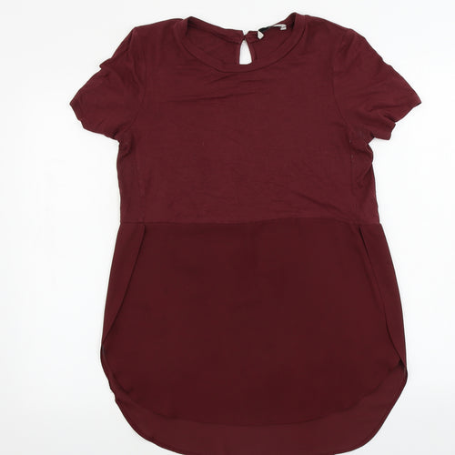 TU Womens Brown   Basic Blouse Size 10