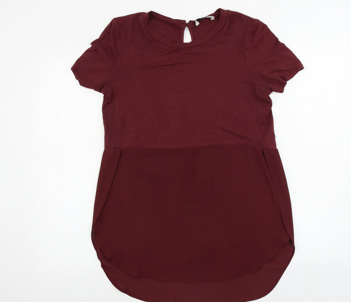 TU Womens Brown   Basic Blouse Size 10