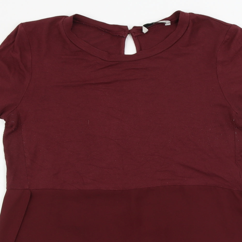 TU Womens Brown   Basic Blouse Size 10
