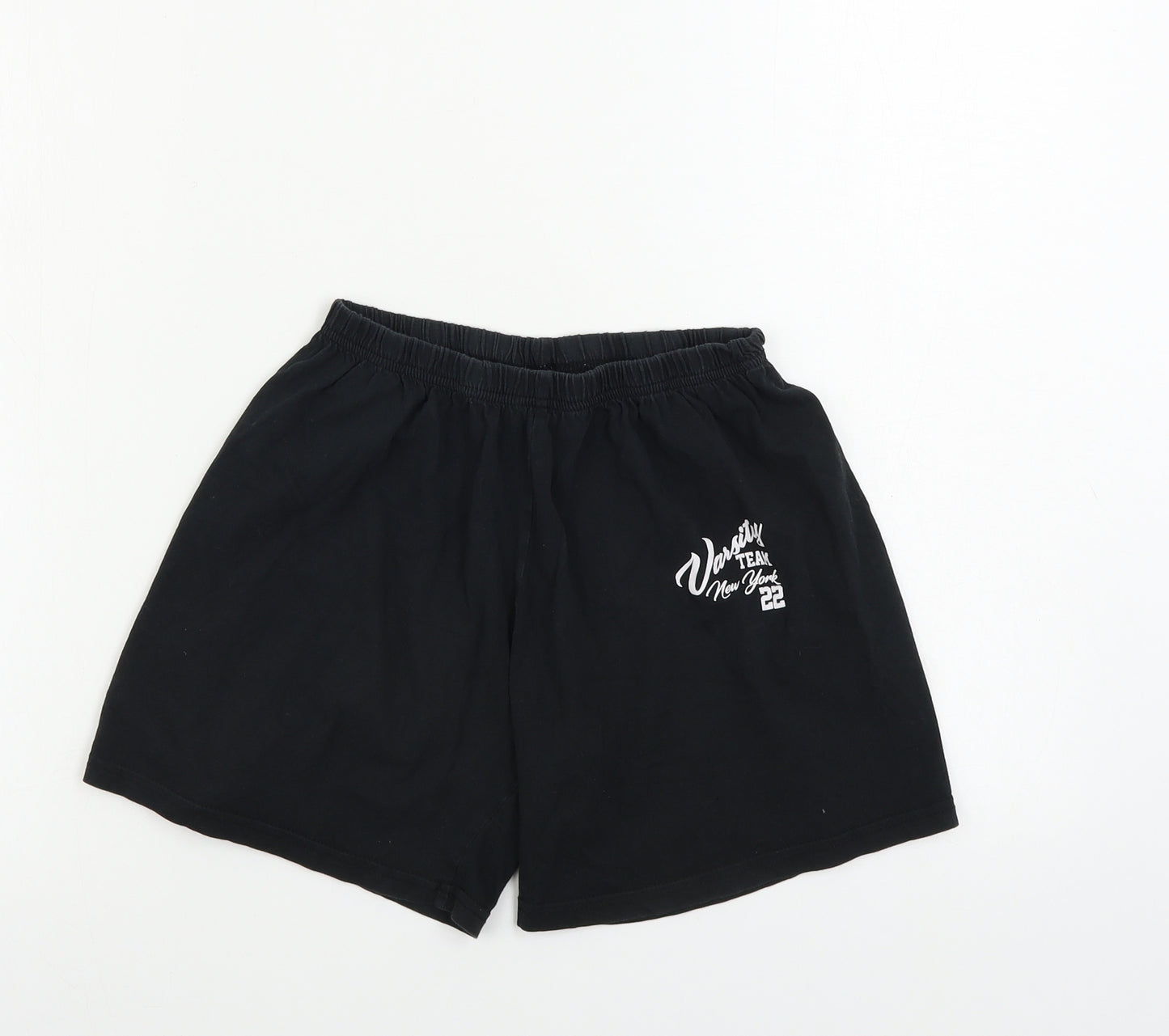 Pajama Factory   Boys Black   Sweat Shorts Size 15-16 Years