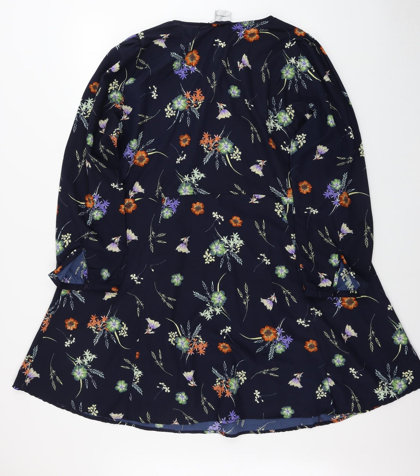 JUNAROSE Womens Blue Floral  A-Line  Size 22