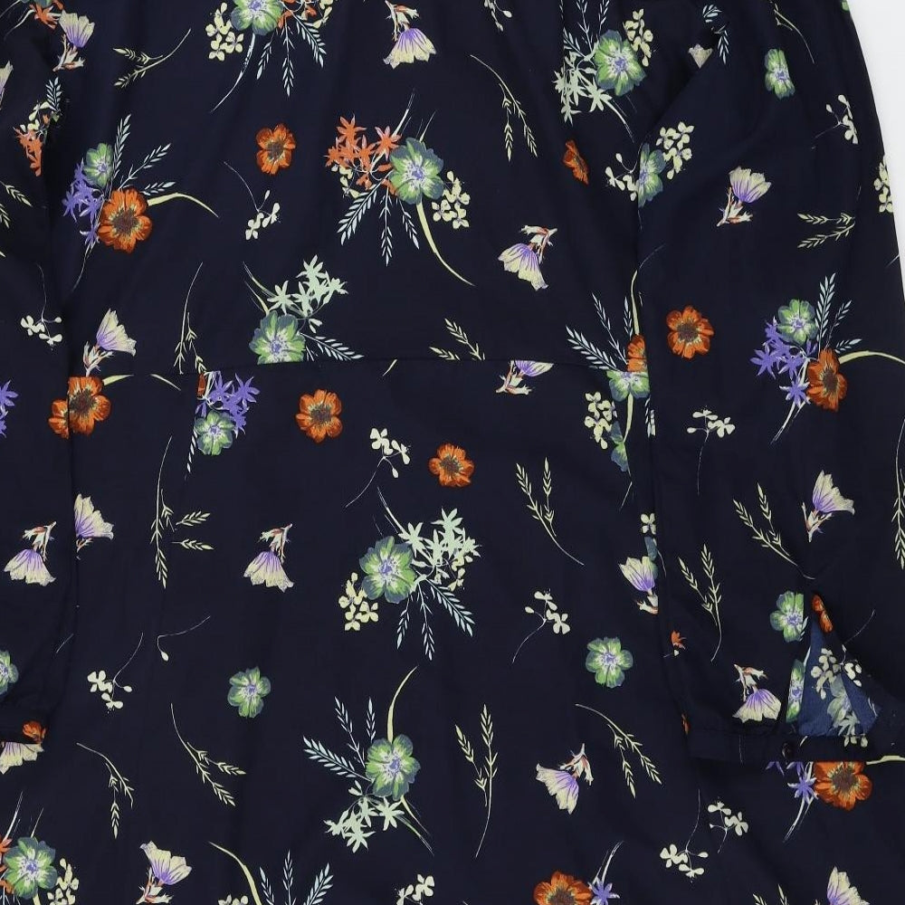 JUNAROSE Womens Blue Floral  A-Line  Size 22