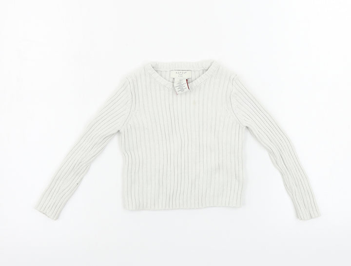 Aspen Boys White Pullover Jumper Size 2 Years