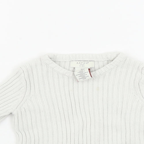 Aspen Boys White   Pullover Jumper Size 2 Years