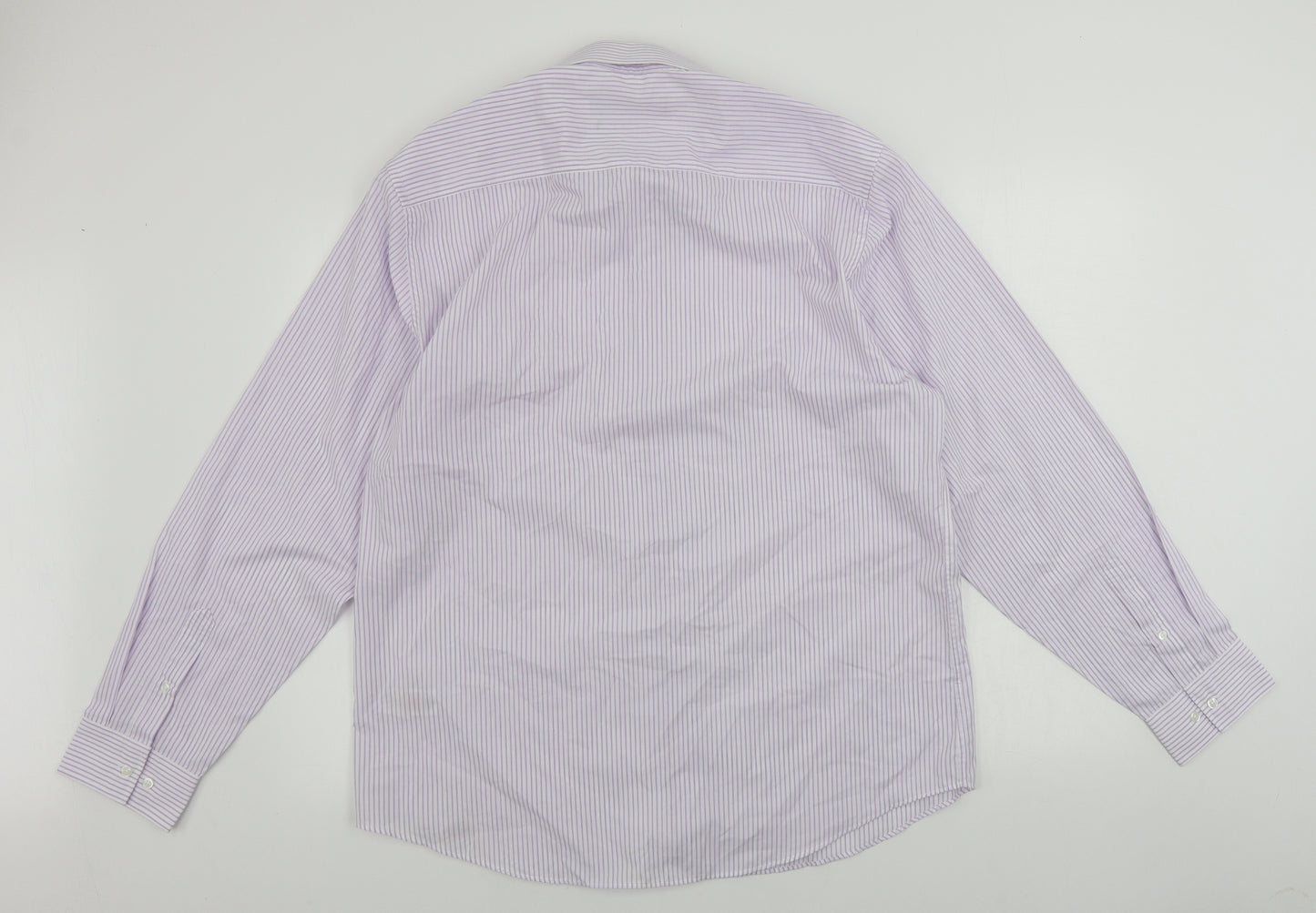 Primark  Mens Purple Striped   Dress Shirt Size 17.5