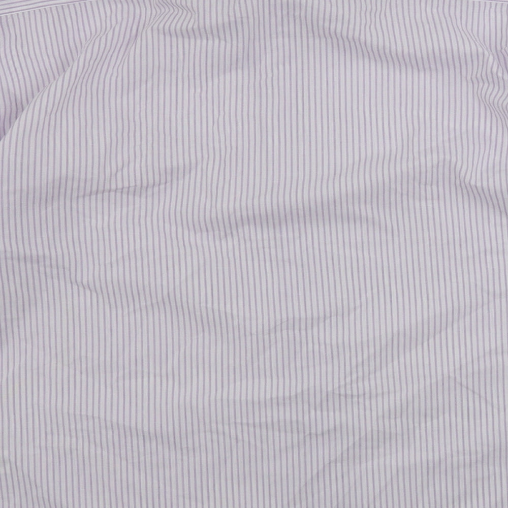 Primark  Mens Purple Striped   Dress Shirt Size 17.5