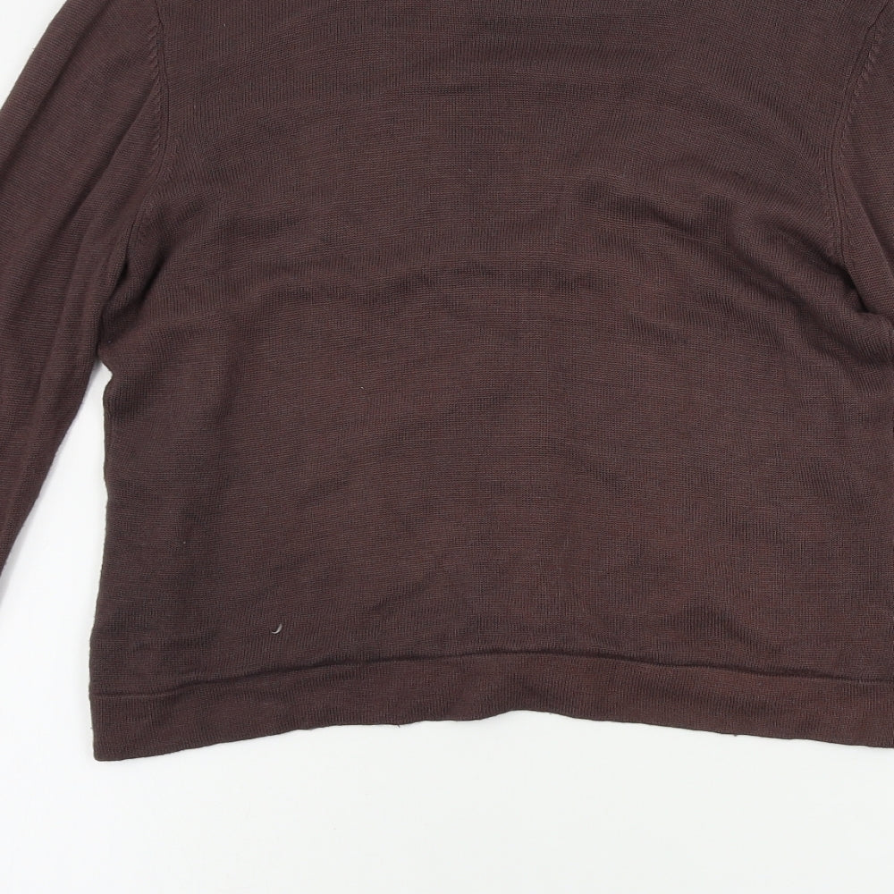Laura Ashley  Womens Brown   Cardigan Jumper Size 14