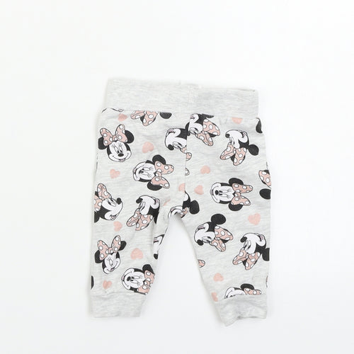 pep&co Girls Grey   Sweatpants Trousers Size 0-3 Months  - DISNEY