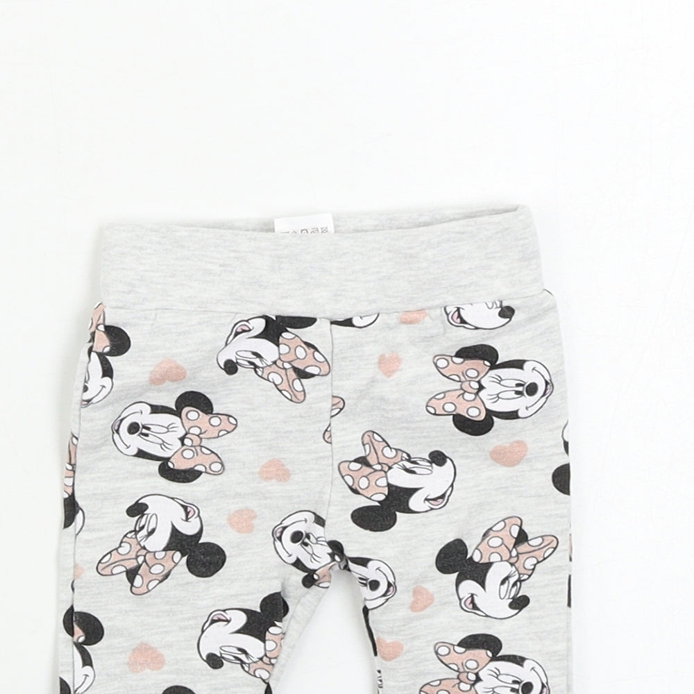 pep&co Girls Grey   Sweatpants Trousers Size 0-3 Months  - DISNEY