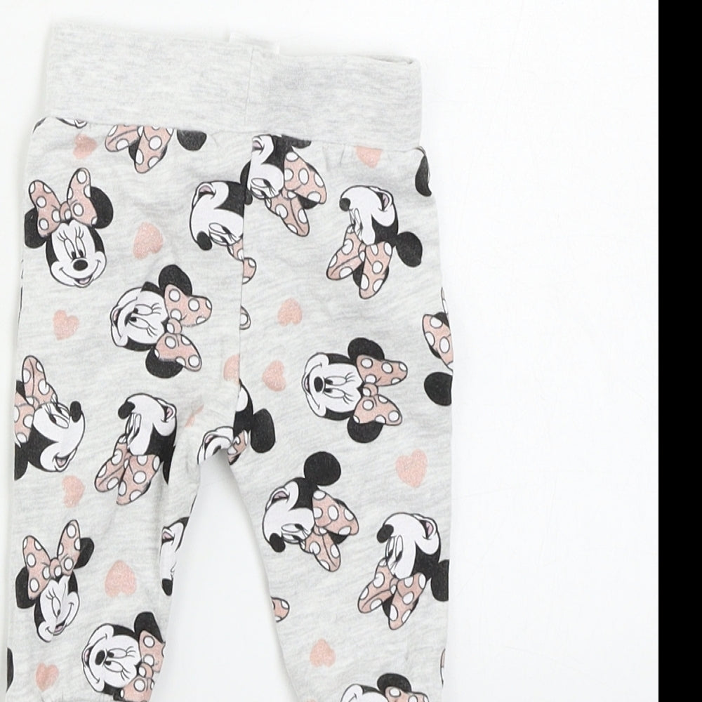 pep&co Girls Grey   Sweatpants Trousers Size 0-3 Months  - DISNEY