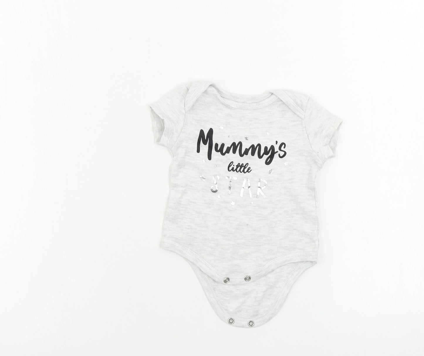 pep&co Girls Grey   Babygrow One-Piece Size 0-3 Months