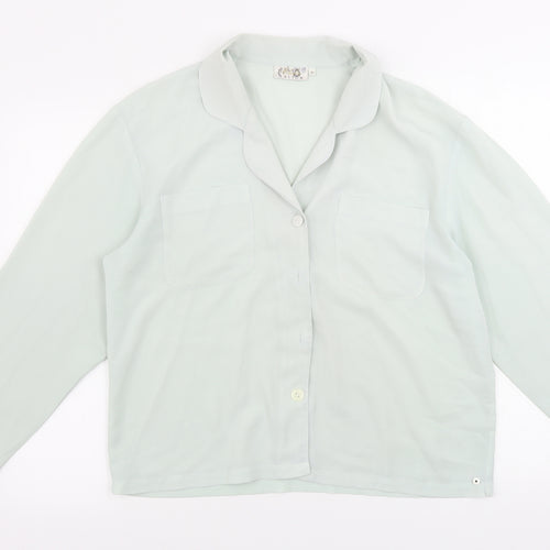 halton  Womens Green   Basic Button-Up Size 14