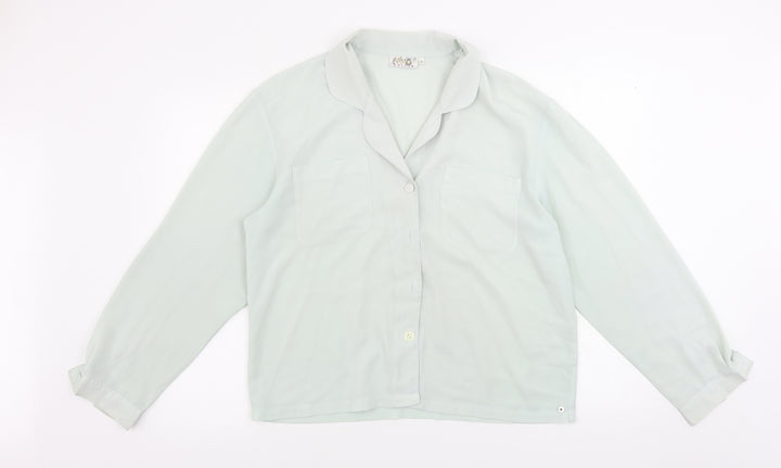 halton  Womens Green   Basic Button-Up Size 14