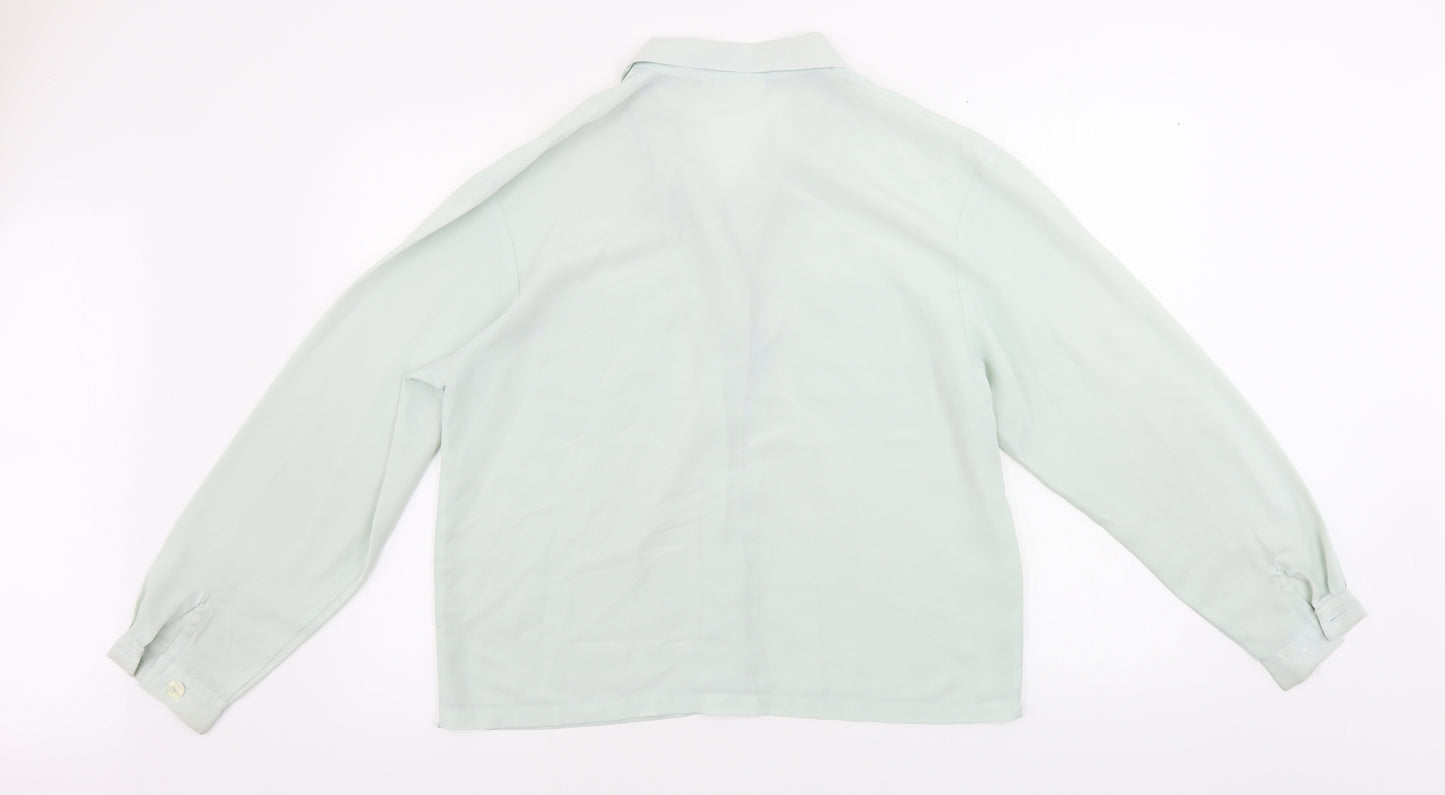 halton  Womens Green   Basic Button-Up Size 14