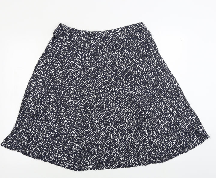 BHS Womens Blue Floral A-Line Skirt Size 18