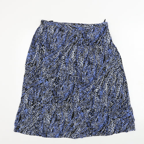 Marks and Spencer  Womens Blue Floral  A-Line Skirt Size 16
