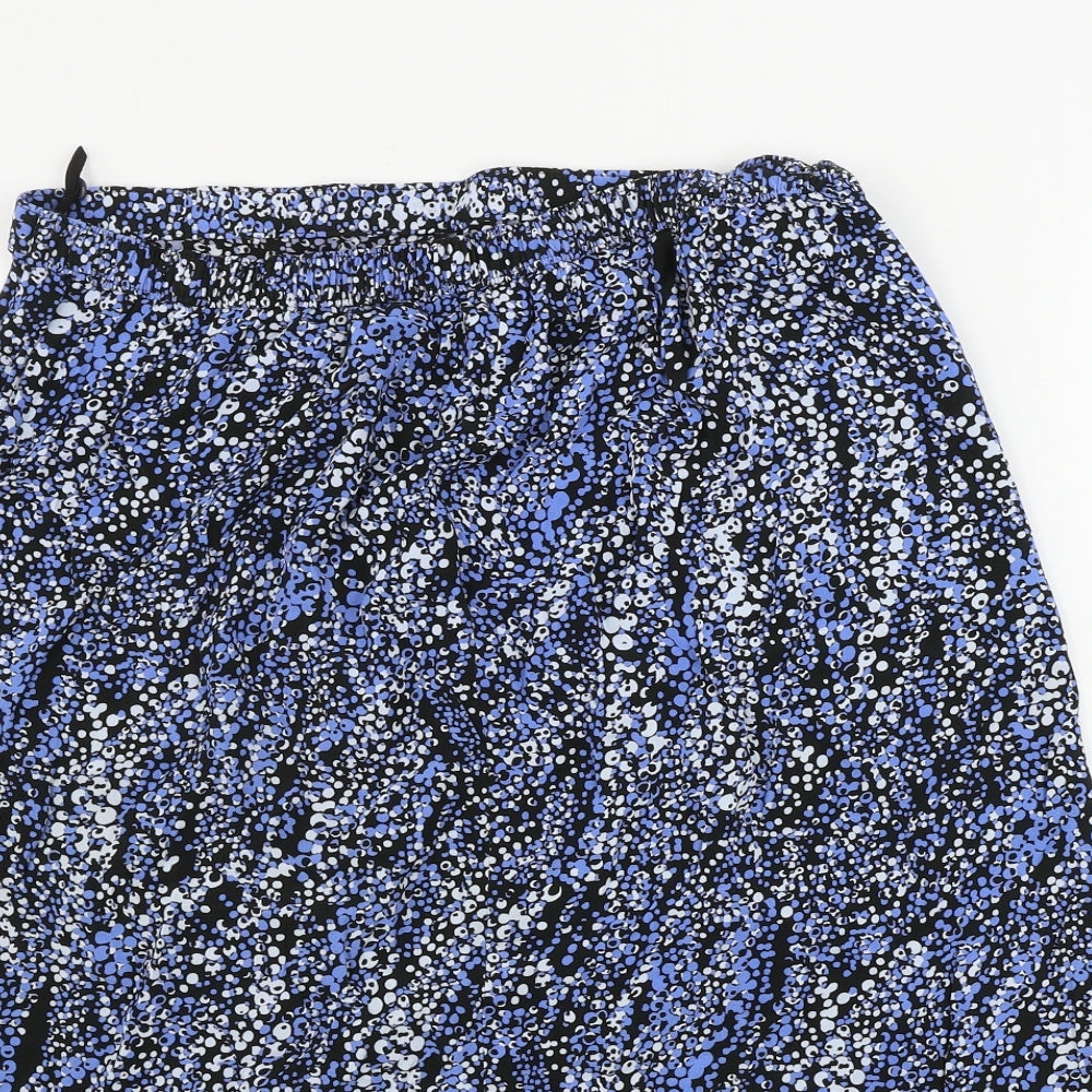 Marks and Spencer  Womens Blue Floral  A-Line Skirt Size 16