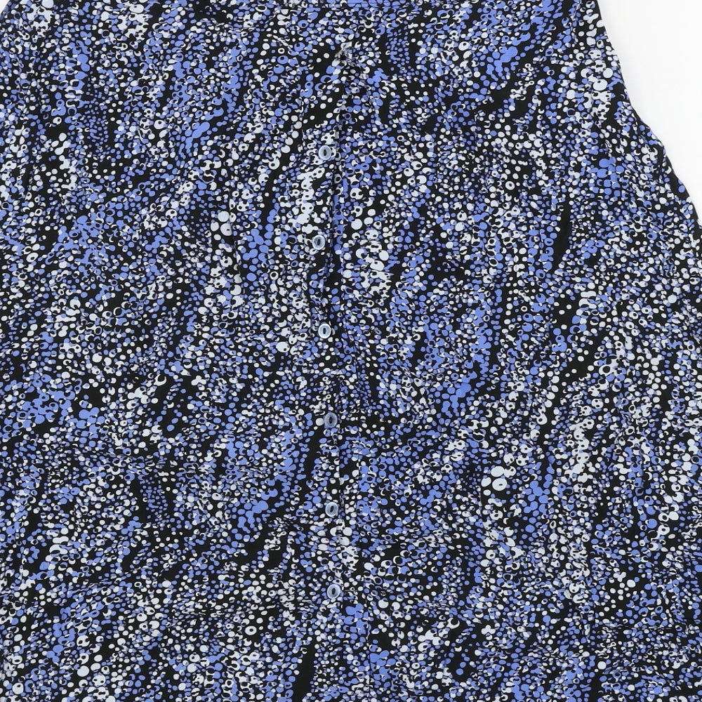 Marks and Spencer  Womens Blue Floral  A-Line Skirt Size 16