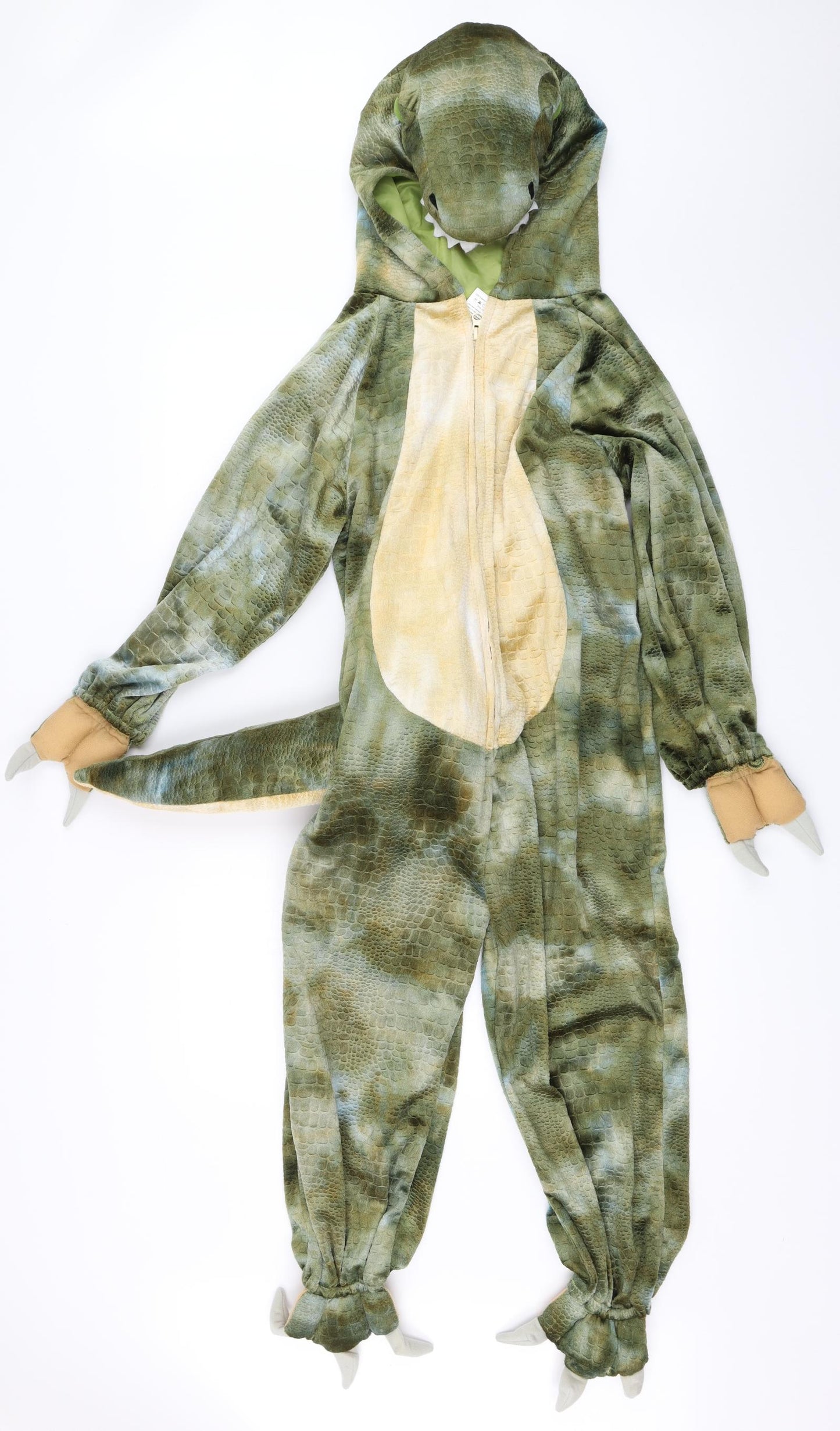 Natural History Museum Boys Green Solid   One Piece Size 7-8 Years  - dinosaur fancy dress