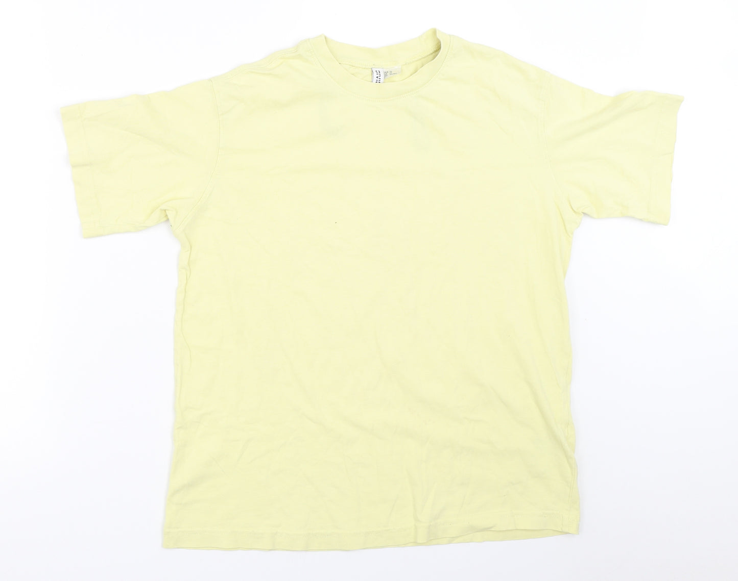 H&M Womens Yellow   Basic T-Shirt Size XS
