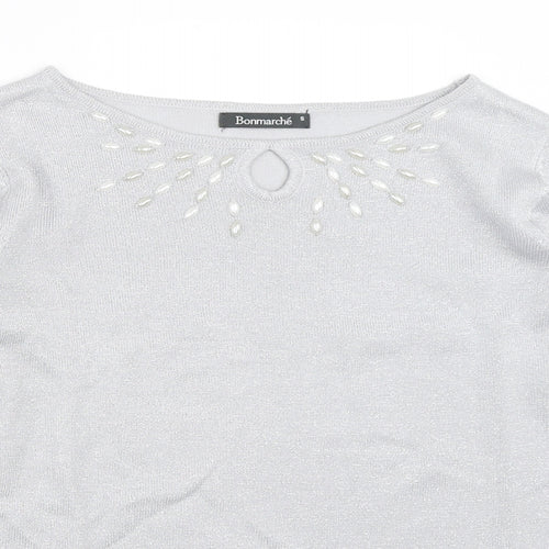 Bonmarché Womens Grey   Pullover Jumper Size S