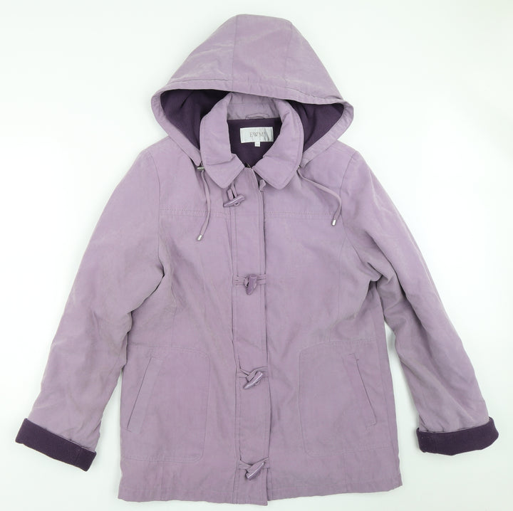EWM Womens Purple Overcoat Coat Size 12