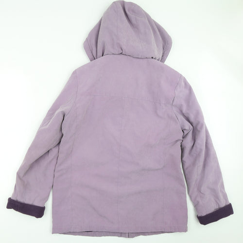 EWM Womens Purple   Overcoat Coat Size 12