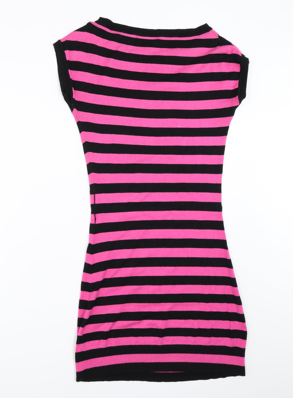 Jane Norman Womens Pink Striped  Jumper Dress  Size 10