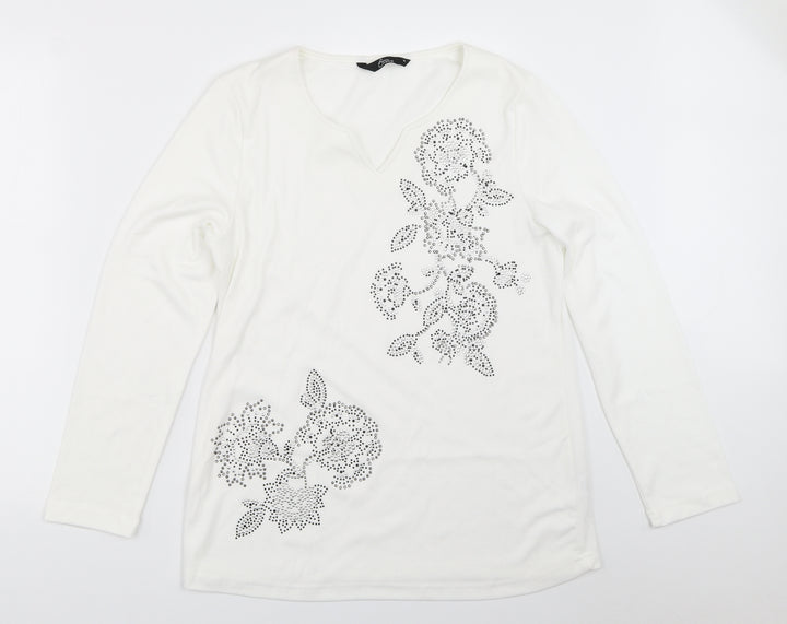 BM Womens White   Basic T-Shirt Size M