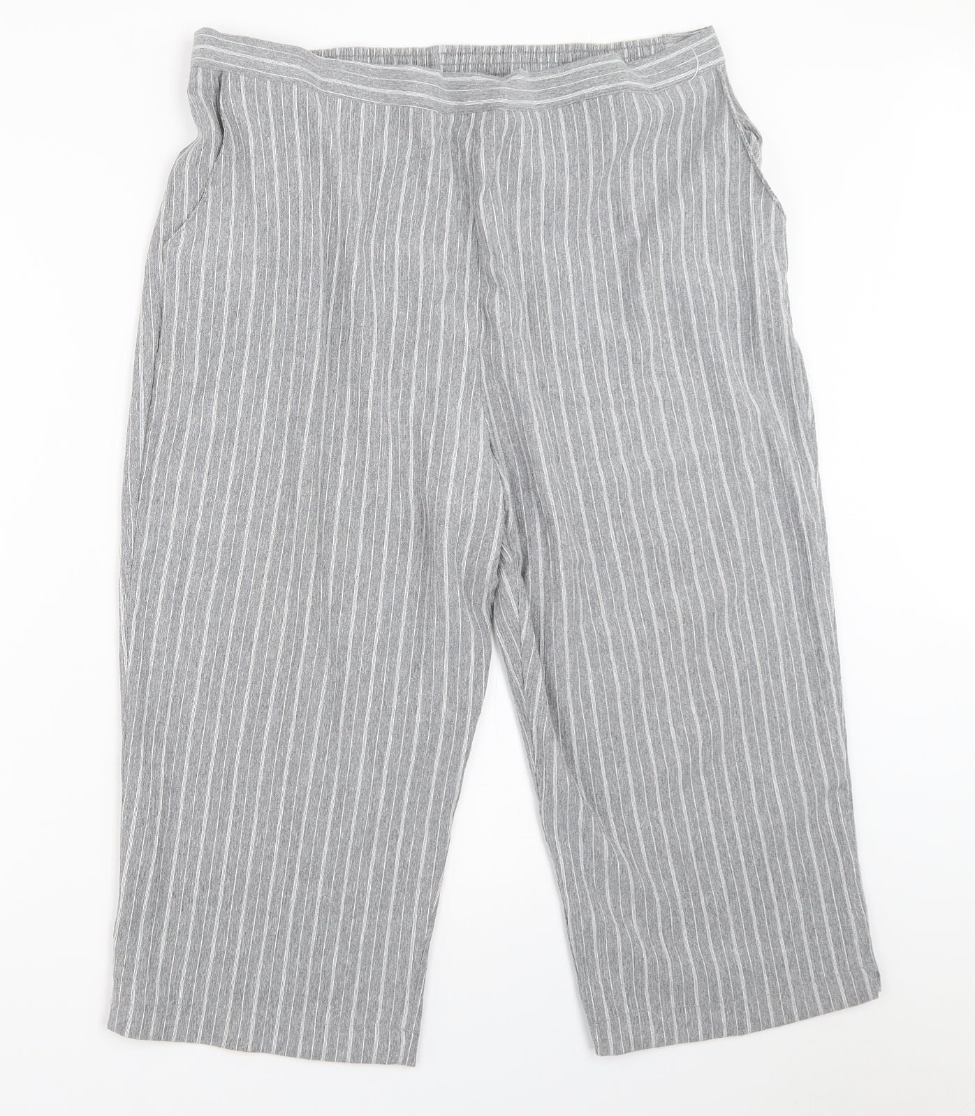 Preworn Womens Grey   Cropped Trousers Size 32 in L20 in
