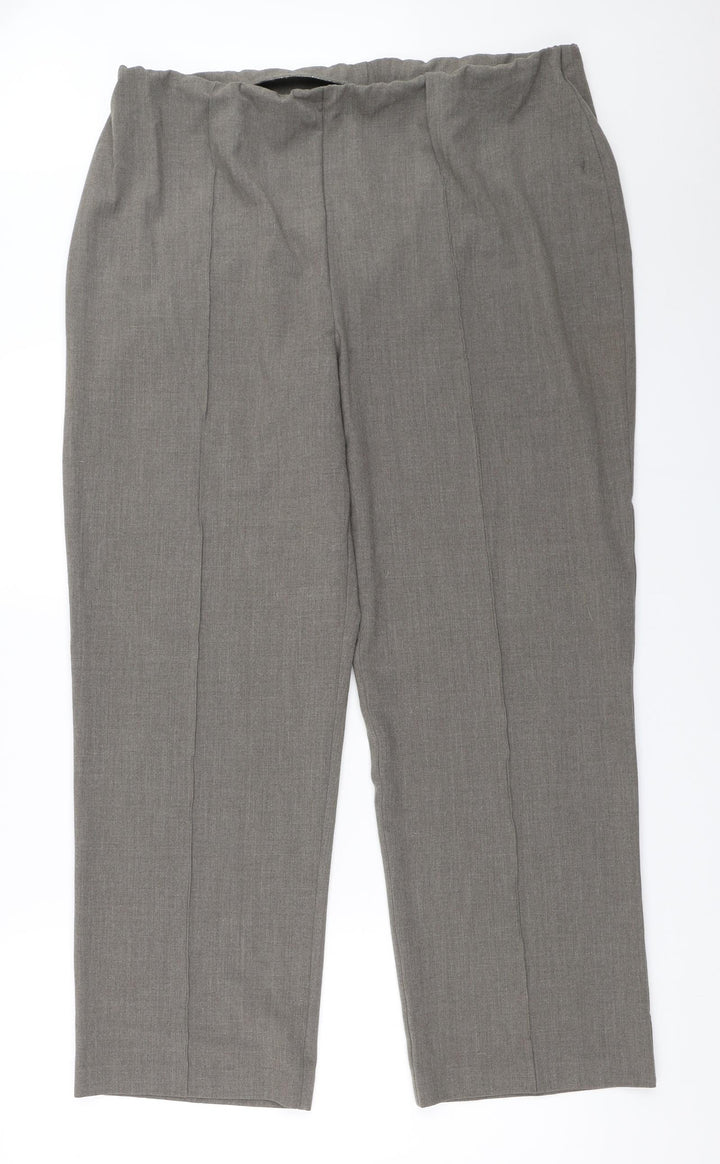 EWM Womens Grey Trousers Size 18 L28 in