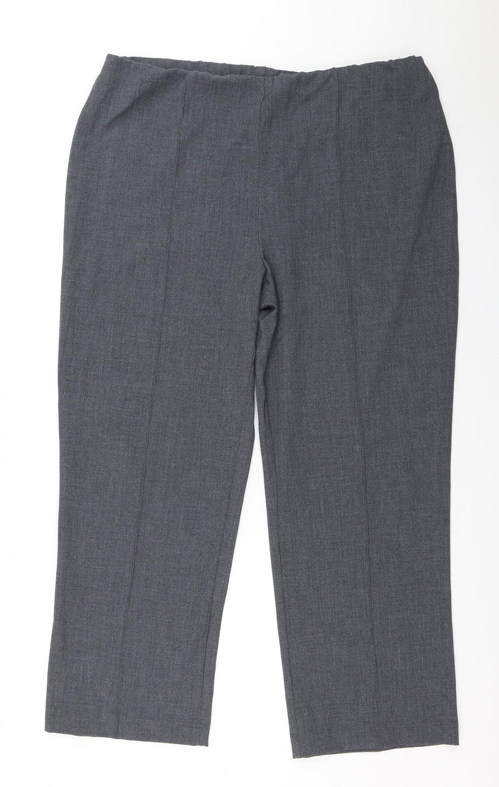 EWM Womens Grey Trousers Size 18 L28 in