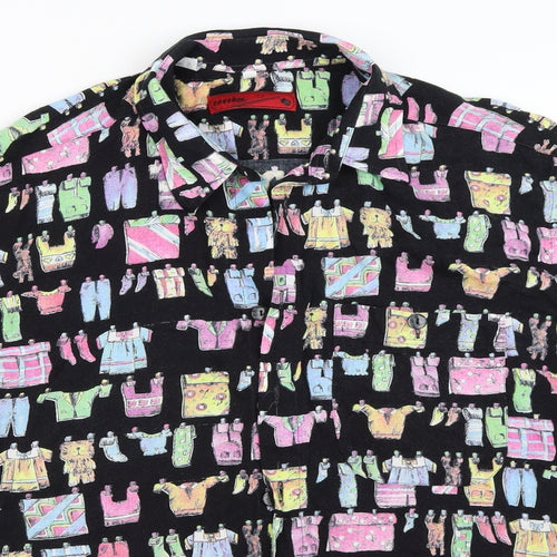 Snooker Mens Black    Button-Up Size 42