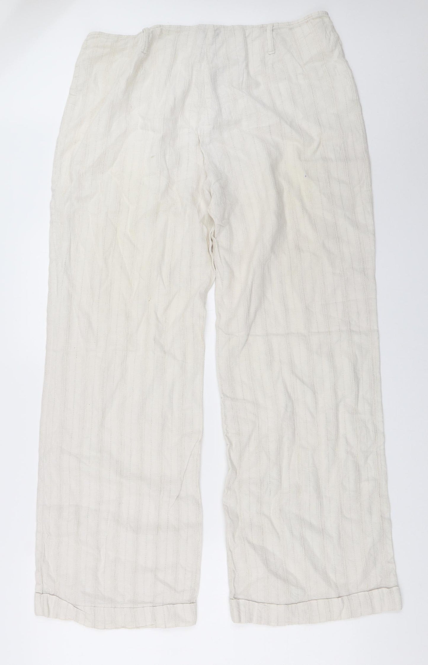 Per Una Womens Ivory   Trousers  Size 18 L31 in