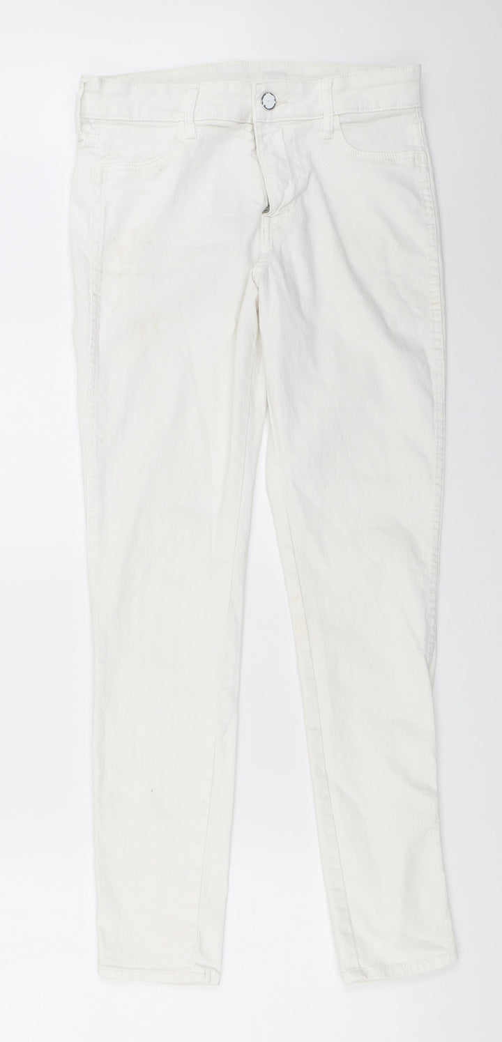 H&M Womens White   Skinny Jeans Size 28 in L28.5 in