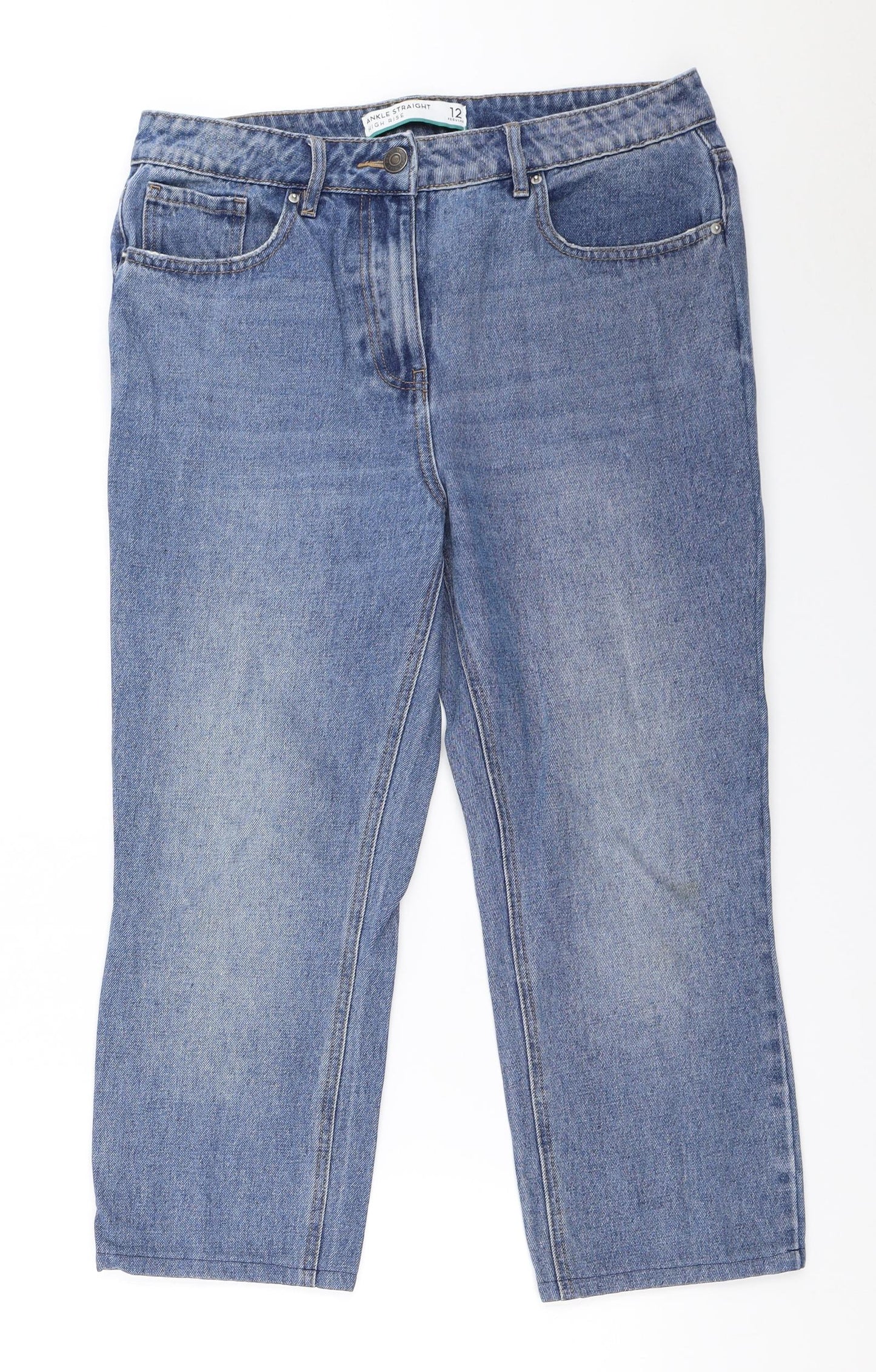 NEXT Womens Blue  Denim Straight Jeans Size 12 L22 in
