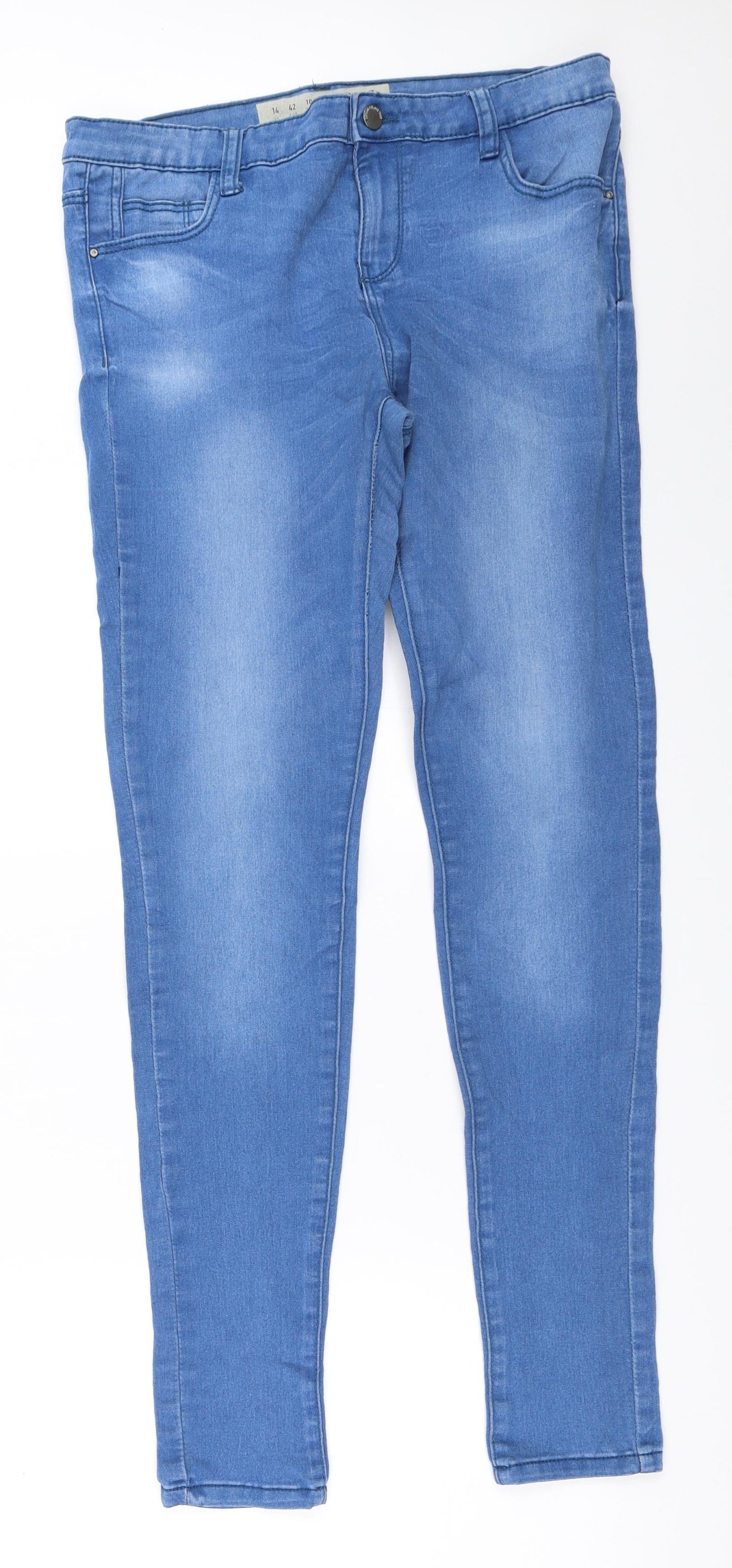 Primark Womens Blue   Skinny Jeans Size 14 L31 in