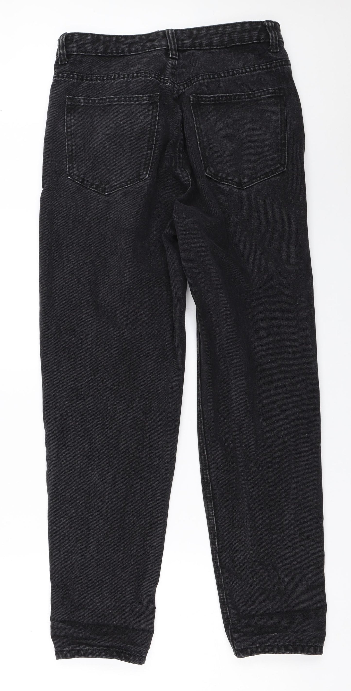 PRETTYLITTLETHING Womens Black  Denim Mom Jeans Size 10 L29 in