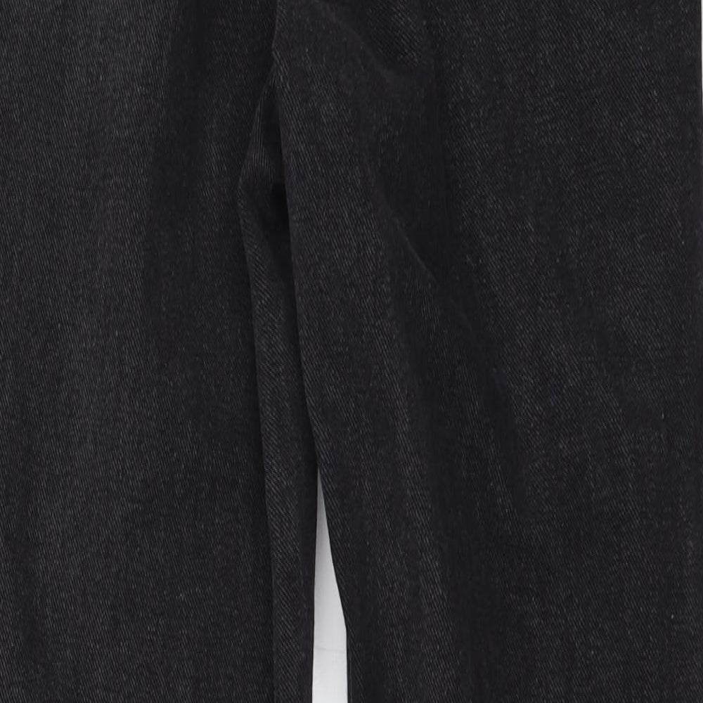 PRETTYLITTLETHING Womens Black  Denim Mom Jeans Size 10 L29 in